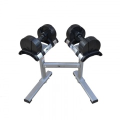 Sports Stock 2х20 кг с подставкой из каталога разборных (наборных) гантелей в Перми по цене 37990 ₽