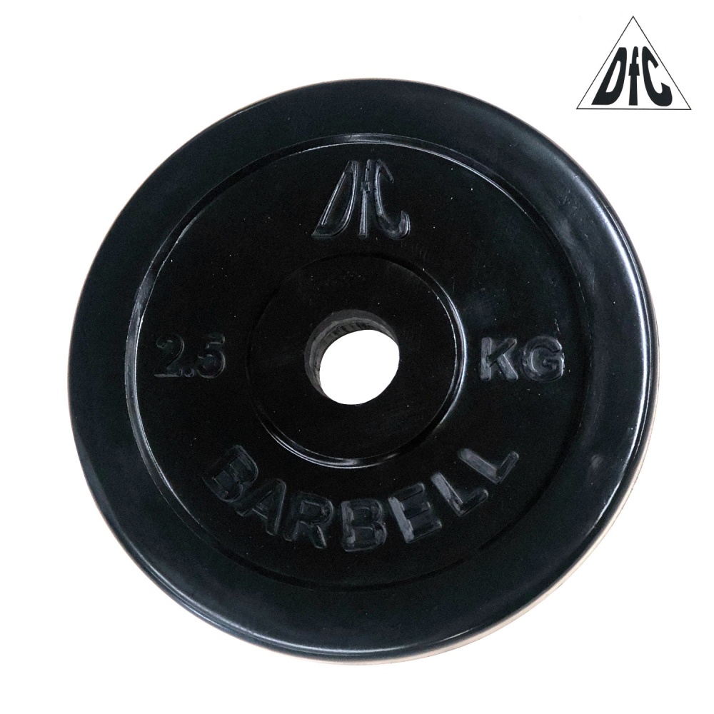 DFC 2.5 кг обрезиненный из каталога дисков для штанги с посадочным диаметром 26 мм.  в Перми по цене 790 ₽