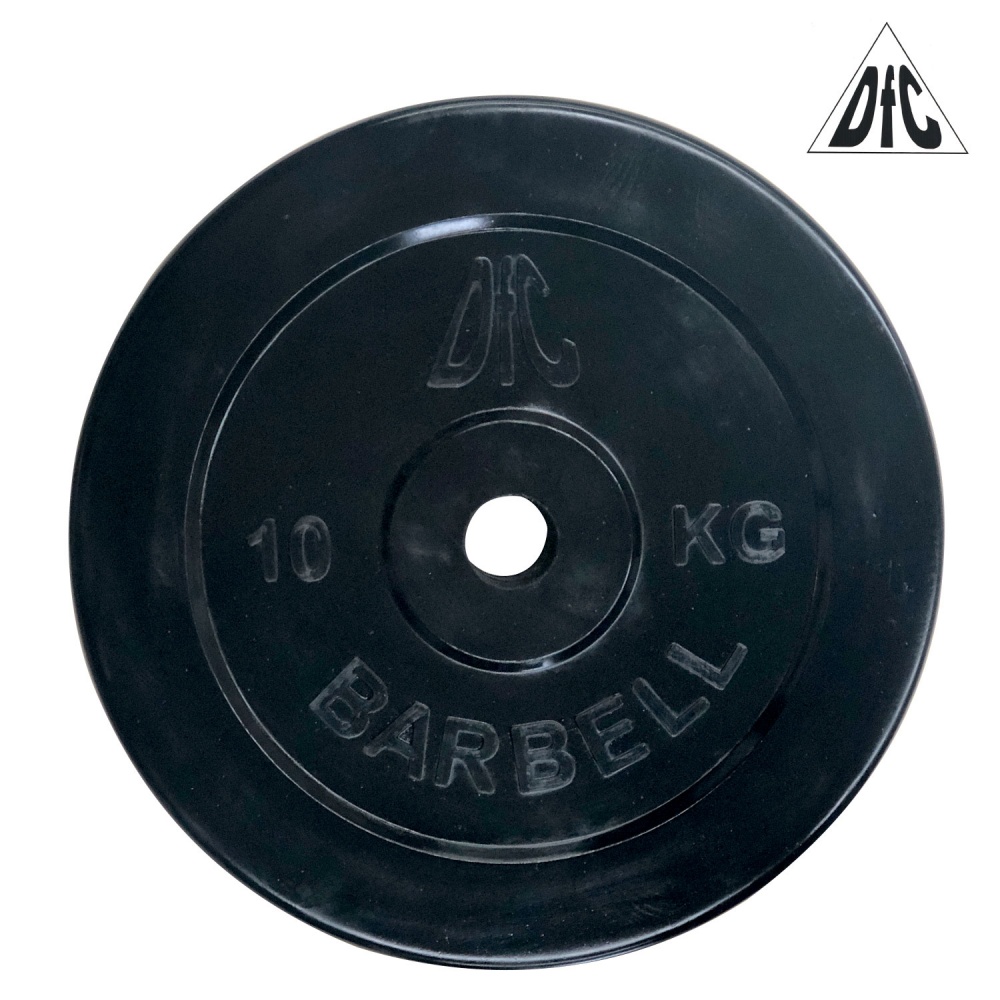 DFC 10 кг обрезиненный из каталога дисков для штанги с посадочным диаметром 26 мм.  в Перми по цене 2990 ₽