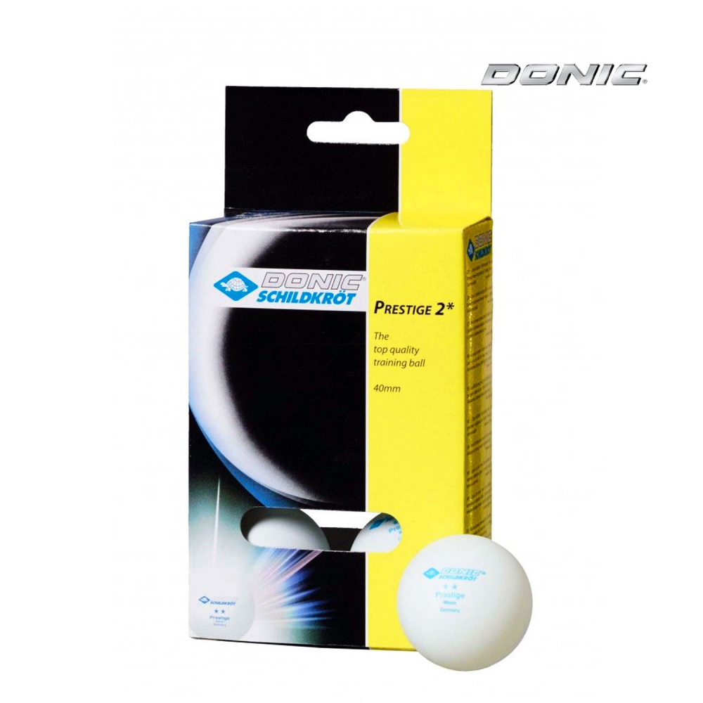 Donic Prestige 2 (белые, 6 шт) из каталога мячей для настольного тенниса в Перми по цене 390 ₽