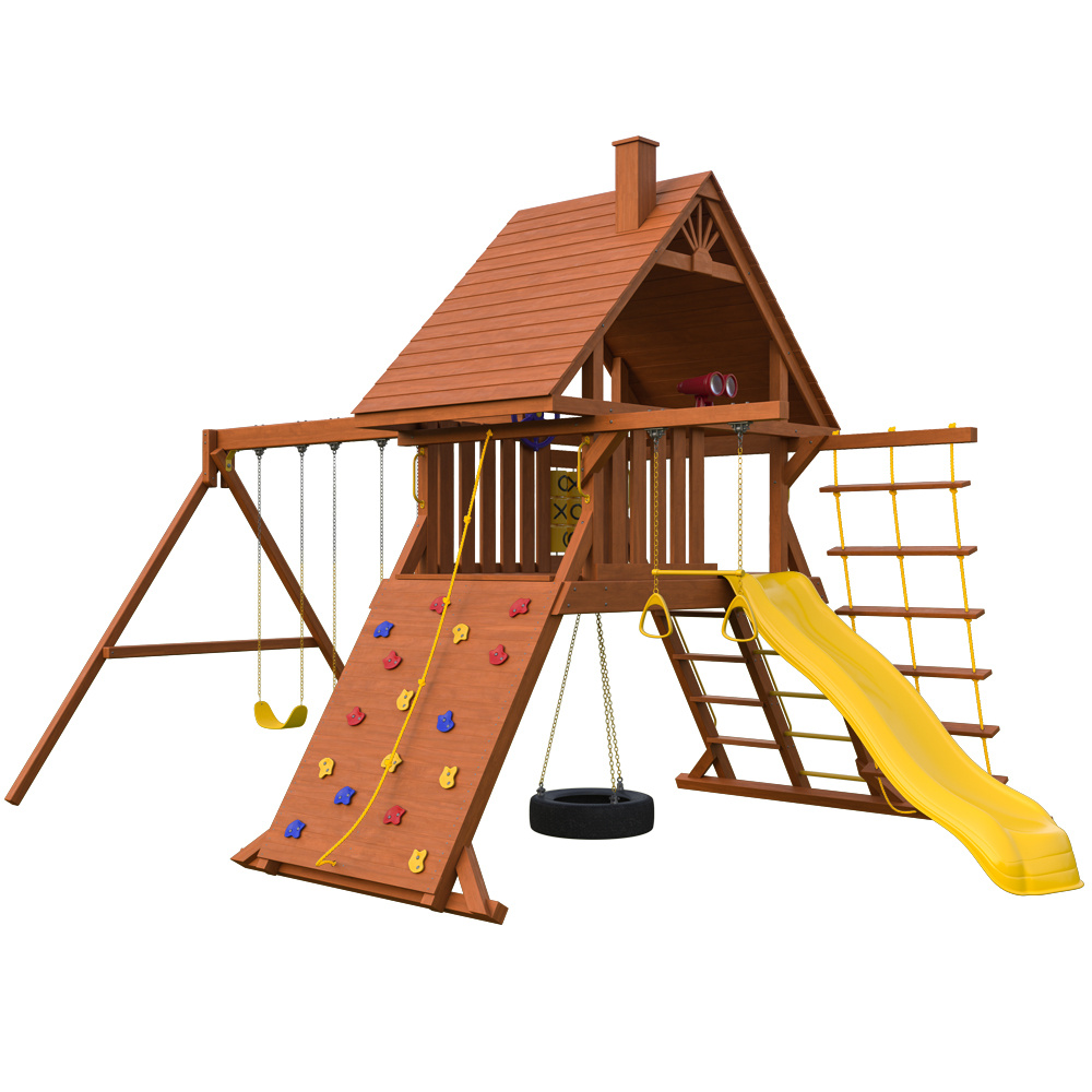 New Sunrise Зарница с деревянной крышей из каталога игровых городков для детей в Перми по цене 213500 ₽