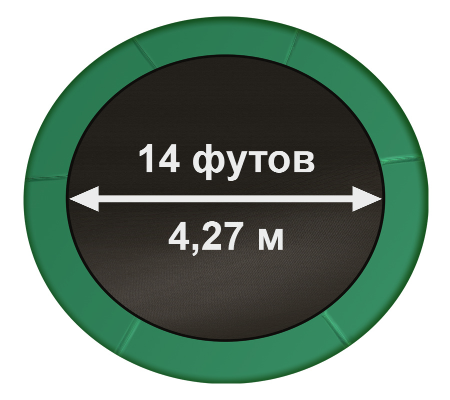 Arland 14FT / 427 см Премиум Dark green (внутренняя сетка) макс. нагрузка: от 80 кг