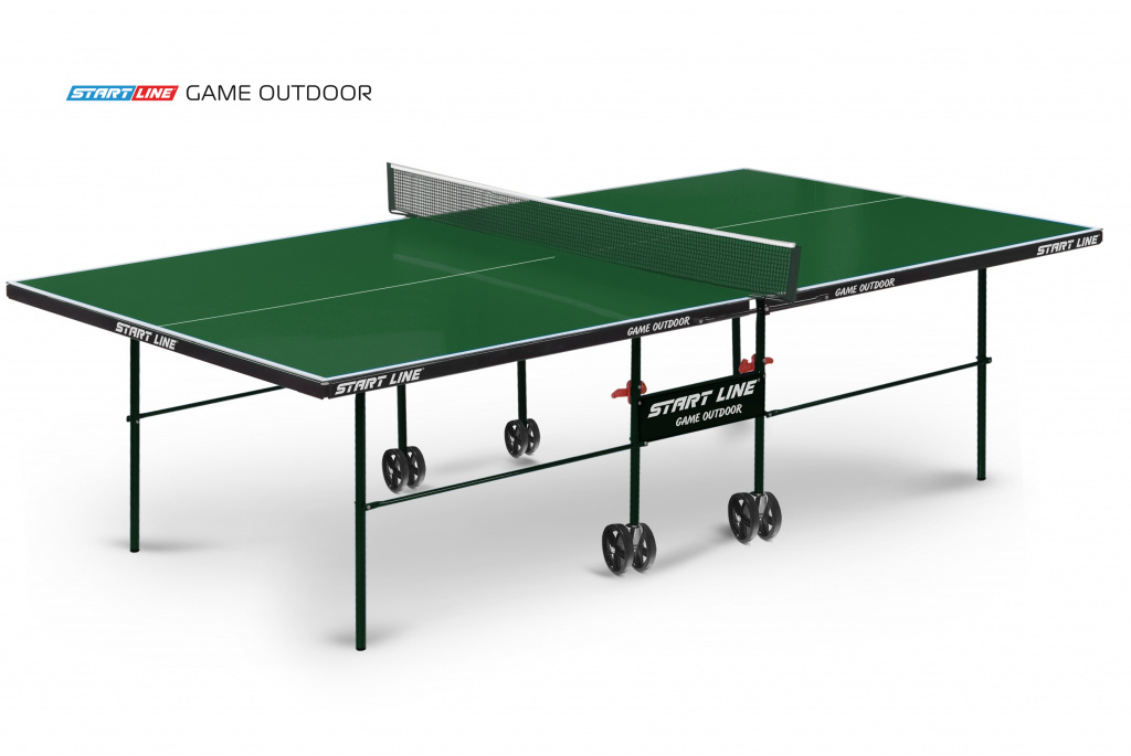 Start Line Game Outdoor с сеткой зеленый из каталога теннисных столов в Перми по цене 34690 ₽