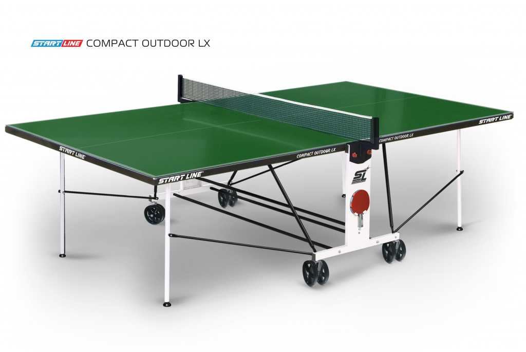 Start Line Compact Outdoor-2 LX Зелёный из каталога влагостойких теннисных столов в Перми по цене 41590 ₽