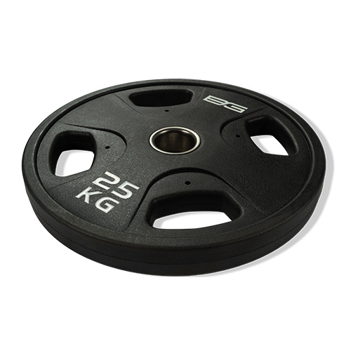 обрезиненный черный 25 кг  BG-PA-PL-P250 в Перми по цене 10390 ₽ в категории диски (блины) для штанг и гантелей Bronze Gym