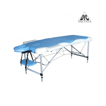 Складной массажный стол DFC Nirvana Elegant Deluxe, цвет голубой с бежевым