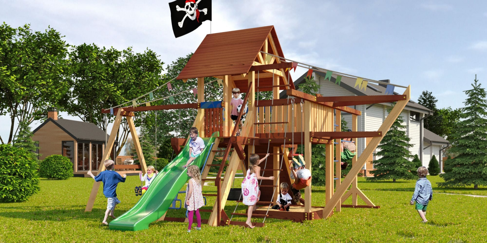 Савушка Люкс 6 из каталога детских игровых комплексов  в Перми по цене 239900 ₽