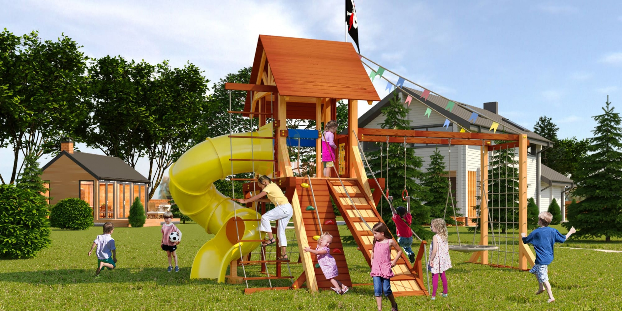 Савушка Люкс 5 из каталога детских игровых комплексов  в Перми по цене 249000 ₽