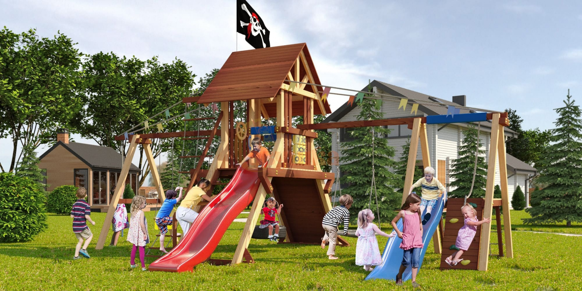 Савушка Люкс 8 из каталога детских игровых комплексов  в Перми по цене 255000 ₽