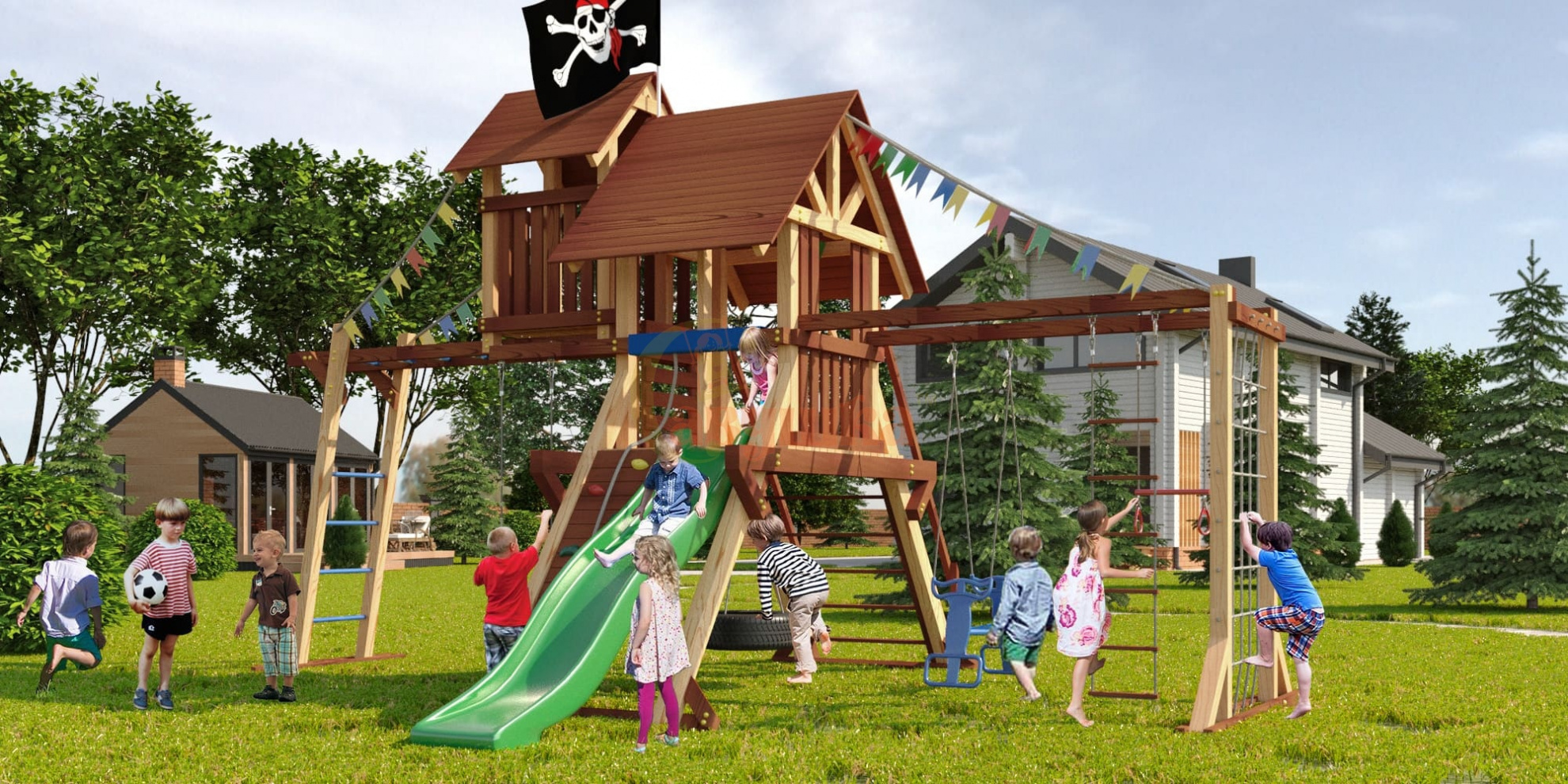 Савушка Люкс 10 из каталога детских игровых комплексов  в Перми по цене 239900 ₽