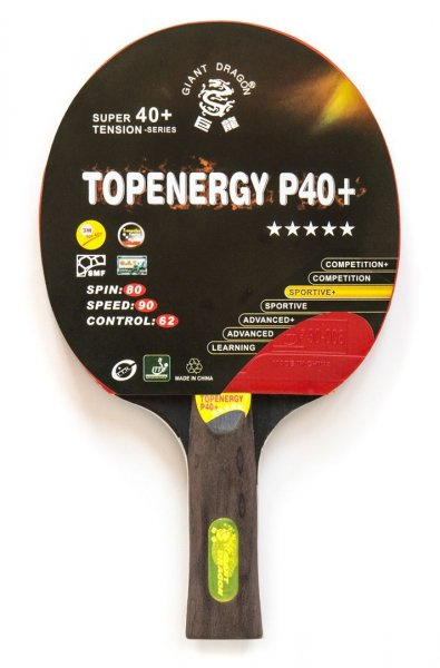Giant Topenergy 5 Star New (анатомическая) из каталога ракеток для настольного тенниса в Перми по цене 910 ₽