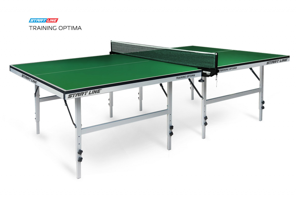 Start Line Training Optima green с системой регулировки высоты из каталога теннисных столов для помещений в Перми по цене 31990 ₽