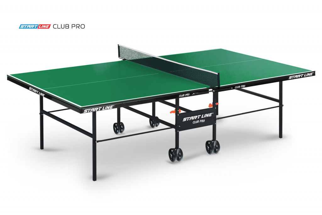 Start Line Club Pro green из каталога теннисных столов для помещений в Перми по цене 20590 ₽