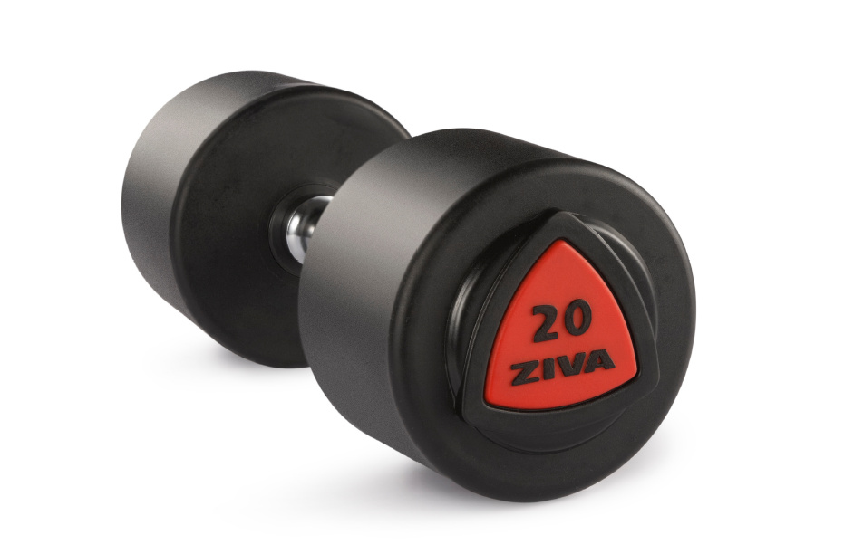 Ziva 38 кг.  ZVO-DBPU-1025 из каталога обрезиненных гантелей в Перми по цене 16990 ₽