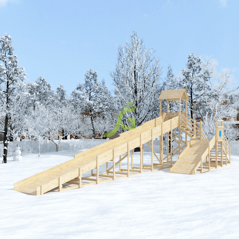 ’’Snow Fox 12 м’’ с двумя скатами, без окраски в Перми по цене 304200 ₽ в категории детские игровые комплексы Igragrad