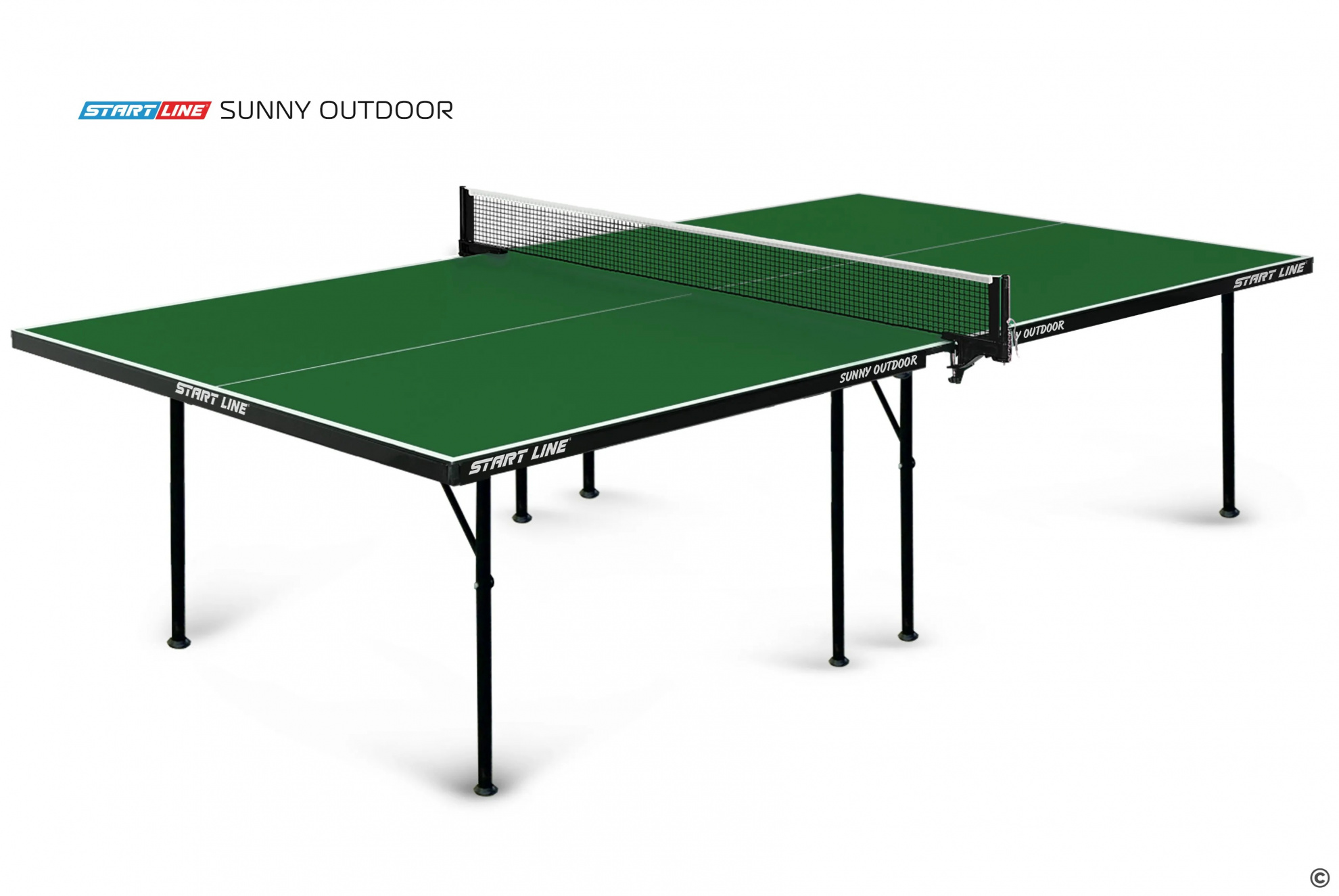 Start Line Sunny Outdoor Зелёный из каталога влагостойких теннисных столов в Перми по цене 35900 ₽