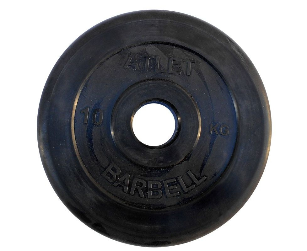 MB Barbell ATLET 10 кг / диаметр 51 мм из каталога дисков, грифов, гантелей, штанг в Перми по цене 3500 ₽