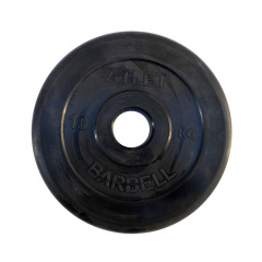 Диск для штанги обрезиненный MB Barbell ATLET 10 кг / диаметр 51 мм в Перми по цене 4900 ₽