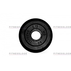 MB Barbell черный - 26 мм - 0.75 кг из каталога дисков для штанги с посадочным диаметром 26 мм.  в Перми по цене 490 ₽