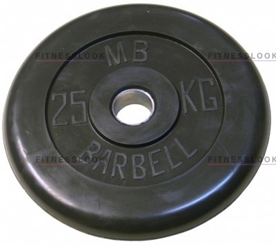 MB Barbell черный - 30 мм - 25 кг из каталога дисков для штанги с посадочным диаметром 30 мм.  в Перми по цене 7428 ₽