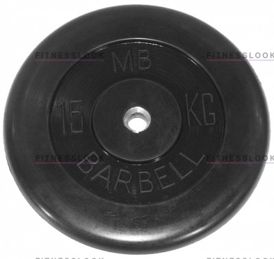 MB Barbell черный - 30 мм - 15 кг из каталога дисков для штанги с посадочным диаметром 30 мм.  в Перми по цене 4464 ₽