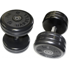 MB Barbell профессиональная 48 кг из каталога обрезиненных гантелей в Перми по цене 22490 ₽