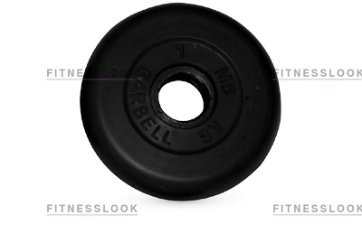 MB Barbell черный - 30 мм - 1 кг из каталога дисков для штанги с посадочным диаметром 30 мм.  в Перми по цене 651 ₽