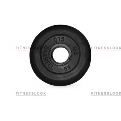 MB Barbell черный - 30 мм - 0.75 кг из каталога дисков для штанги с посадочным диаметром 30 мм.  в Перми по цене 340 ₽