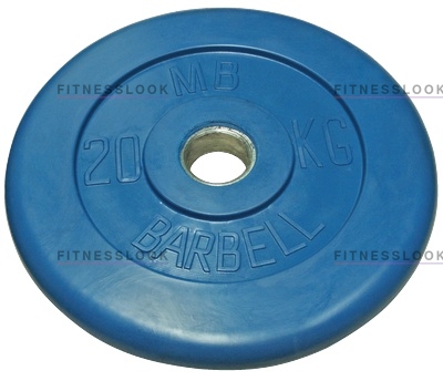 MB Barbell синий - 26 мм - 20 кг из каталога дисков для штанги с посадочным диаметром 26 мм.  в Перми по цене 6419 ₽