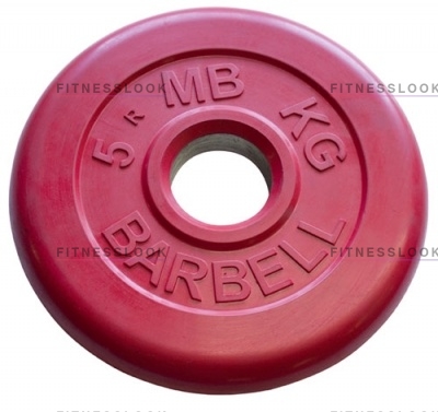 MB Barbell красный - 26 мм - 5 кг из каталога дисков для штанги с посадочным диаметром 26 мм.  в Перми по цене 1685 ₽