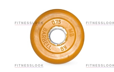 MB Barbell желтый - 26 мм - 0.75 кг из каталога дисков для штанги с посадочным диаметром 26 мм.  в Перми по цене 735 ₽