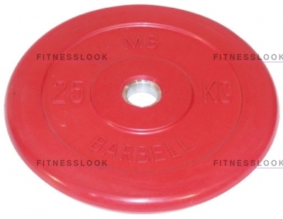 MB Barbell красный - 30 мм - 25 кг из каталога дисков для штанги с посадочным диаметром 30 мм.  в Перми по цене 8026 ₽