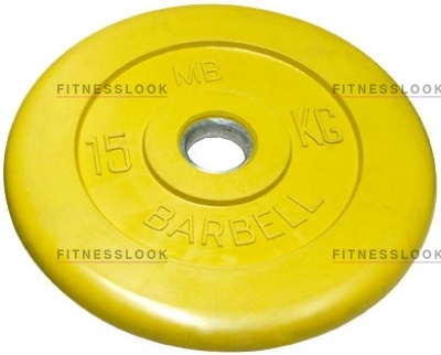 MB Barbell желтый - 30 мм - 15 кг из каталога дисков для штанги с посадочным диаметром 30 мм.  в Перми по цене 4816 ₽