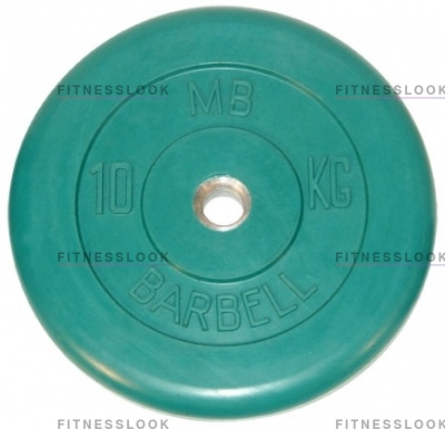 MB Barbell зеленый - 30 мм - 10 кг из каталога дисков для штанги с посадочным диаметром 30 мм.  в Перми по цене 3378 ₽