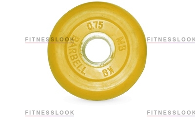 MB Barbell желтый - 30 мм - 0.75 кг из каталога дисков для штанги с посадочным диаметром 30 мм.  в Перми по цене 735 ₽