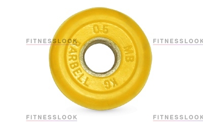 MB Barbell желтый - 30 мм - 0.5 кг из каталога дисков для штанги с посадочным диаметром 30 мм.  в Перми по цене 711 ₽
