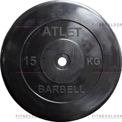 MB Barbell Atlet - 26 мм - 15 кг из каталога дисков для штанги с посадочным диаметром 26 мм.  в Перми по цене 4690 ₽