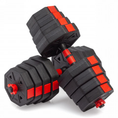 VictoryFit гексагональная с грифом, 30 кг. (2 шт. х 15 кг.) VF-DH300 из каталога разборных (наборных) гантелей в Перми по цене 4440 ₽
