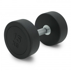 UnixFit PRO круглая 15 кг DBRND15PBK из каталога обрезиненных гантелей в Перми по цене 5890 ₽