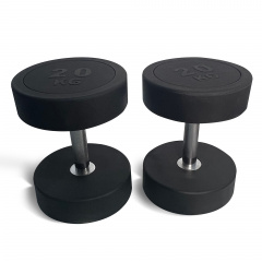 UnixFit PRO круглая 20 кг PRO DBRND20PBK из каталога обрезиненных гантелей в Перми по цене 7891 ₽