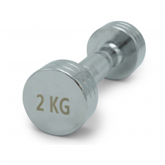 UnixFit PRO круглая 2 кг DBRND2PCE из каталога хромированных гантелей в Перми по цене 1020 ₽