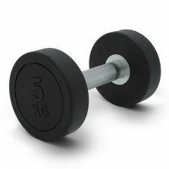 UnixFit PRO круглая 5 кг DBRND5PBK из каталога обрезиненных гантелей в Перми по цене 1620 ₽