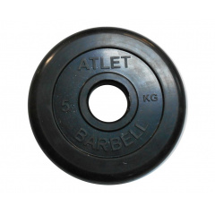 MB Barbell ATLET 5 кг / диаметр 51 мм из каталога дисков для штанги с посадочным диаметром 50 мм. в Перми по цене 2350 ₽