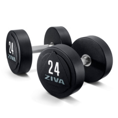 ZVO-DBPU-1644-GY 16 кг (пара) в Перми по цене 41890 ₽ в категории обрезиненные гантели Ziva