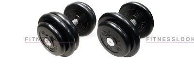 Обрезиненная гантель MB Barbell Tight Set 36 кг