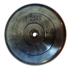 MB Barbell ATLET 25 кг из каталога дисков для штанги с посадочным диаметром 30 мм.  в Перми по цене 8630 ₽