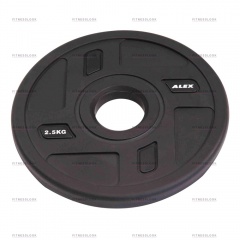 AeroFit Alex полиуретановый 50 мм -  2.5 кг из каталога дисков для штанги с посадочным диаметром 50 мм. в Перми по цене 2277 ₽