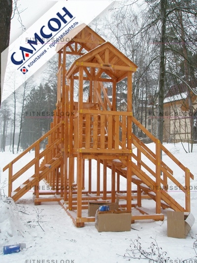 Самсон Зима из каталога зимних деревянных горок в Перми по цене 471400 ₽