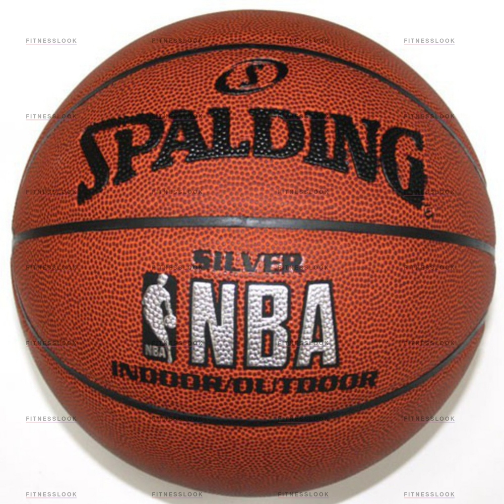 Spalding NBA SILVER indoor / outdoor из каталога баскетбольных мячей в Перми по цене 3490 ₽