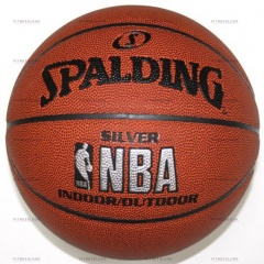 Spalding NBA SILVER indoor / outdoor из каталога баскетбольных мячей в Перми по цене 3490 ₽